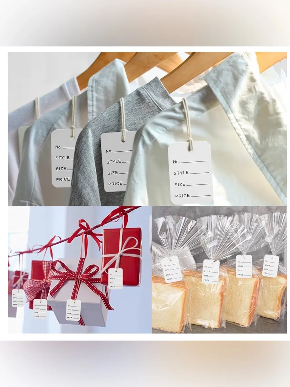 Blank Retail Price Tags (White) - Pack of 175 Tags